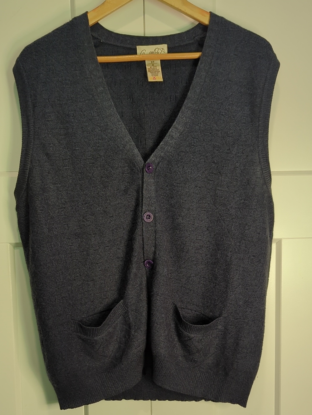 Vintage 1980s Arnold Palmer Button Front Sweater Vest Size M